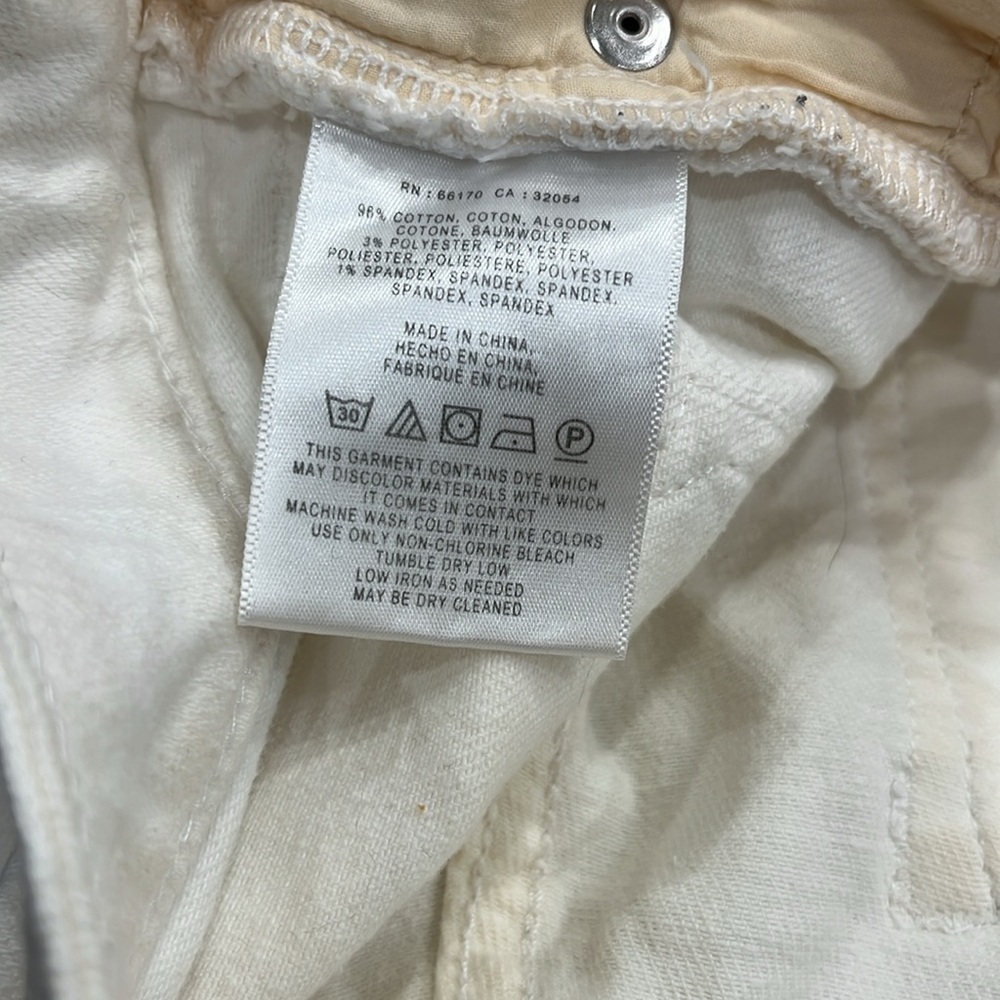 White Pilcro‎ Script Micro Jean Shorts | Size 27 Waist | Excellent Condition - Picture 11 of 12